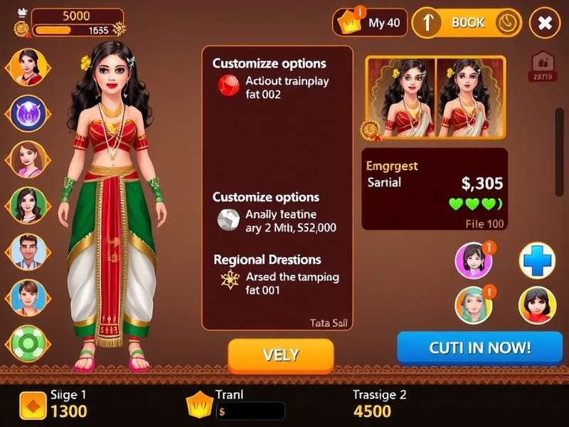 Sari Spin Hero Customization Options - Regional Indian Fashion